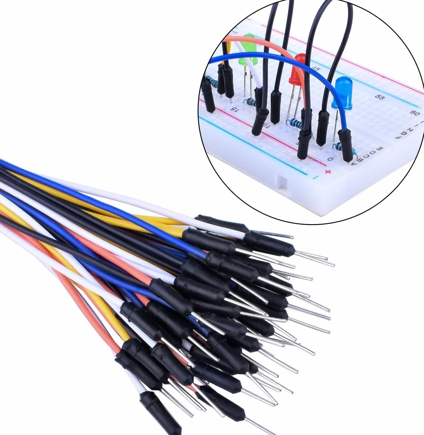 Zestaw 3 szt. 400 Tie Points Mini Breadboard Kit, nielutowana płytka drukowana do Arduino Proto Shield + 195 szt. mostków wtykowych Jumper Wire Kabel