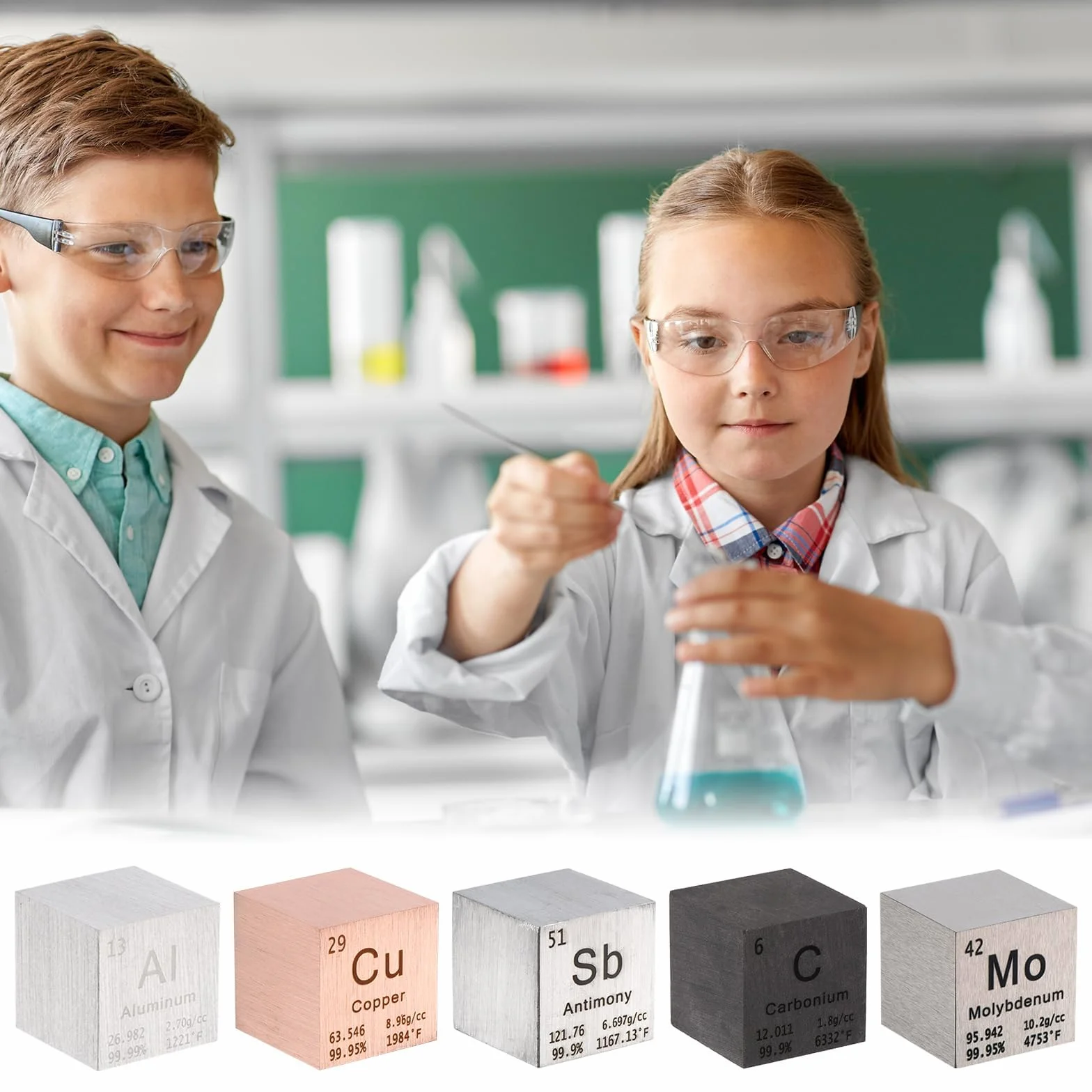 PATIKIL Żelazna kostka, metalowy element, blok magnezu 25,4 mm do laboratorium