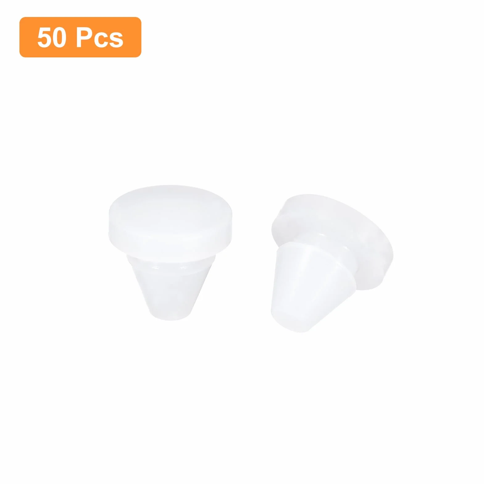 QUARKZMAN 50 sztuk zatyczek silikonowych, okrągłe, gumowe zatyczki do zatrzasków w otworach 6-7 mm, wodoszczelne zatyczki do metalowych rur, zaślepki do mebli, przezroczyste
