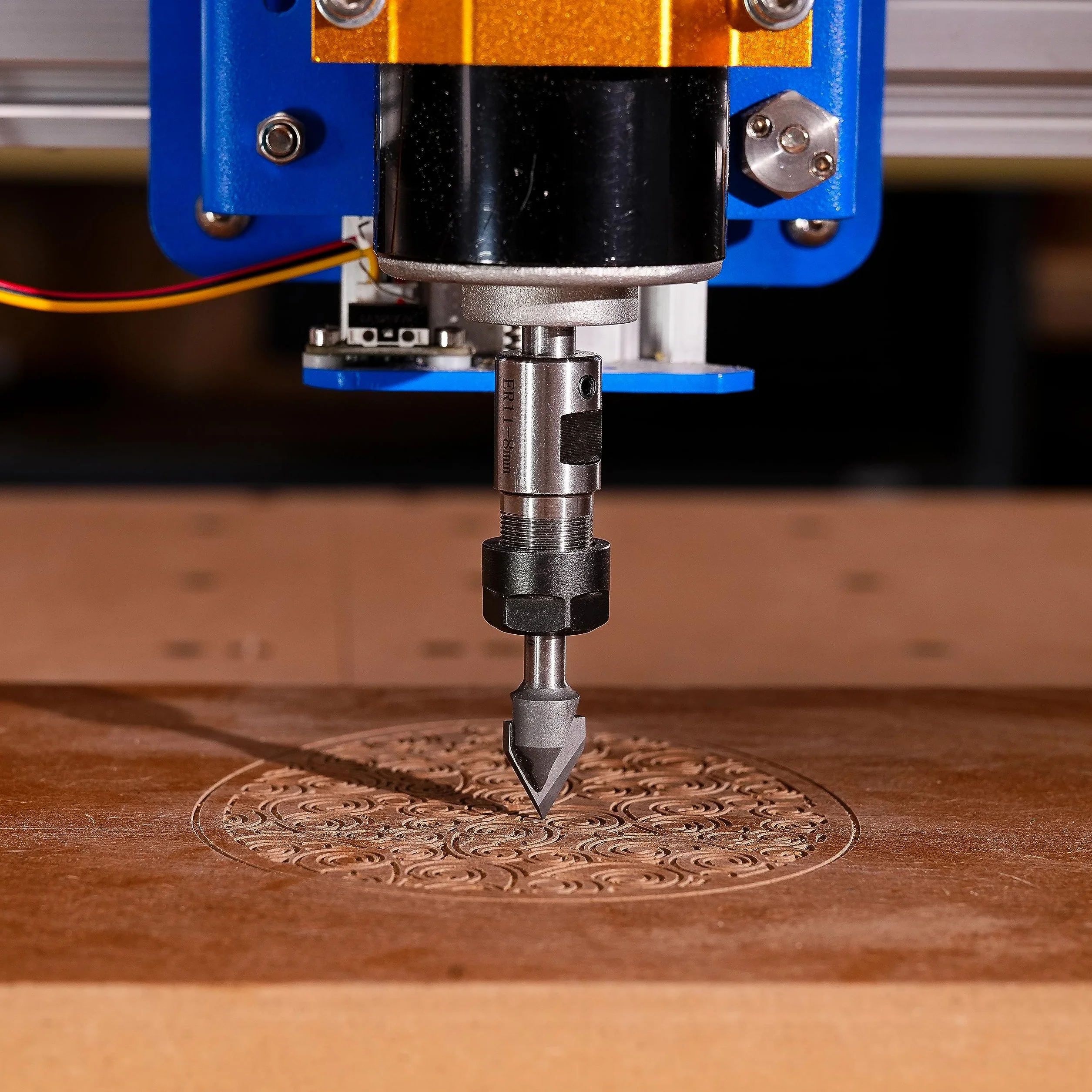 SpeTool Frez do fazowania V 60° 12 mm średnica cięcia 6 mm trzpień CNC do rowkowania