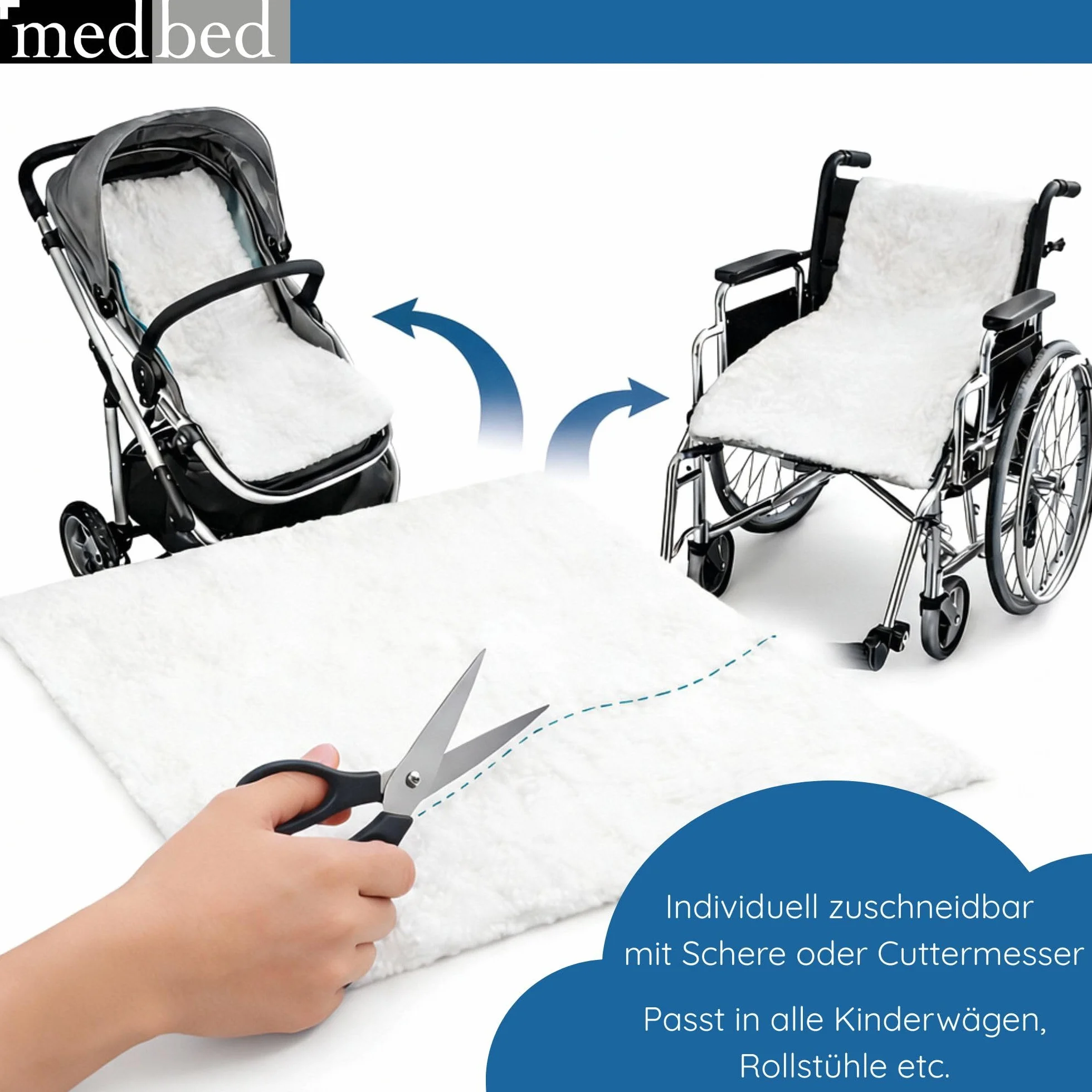Anti-Dekubitus MedBed Premium – podkładka medyczna do zapobiegania gojeniu się ran (70 x 100 cm)