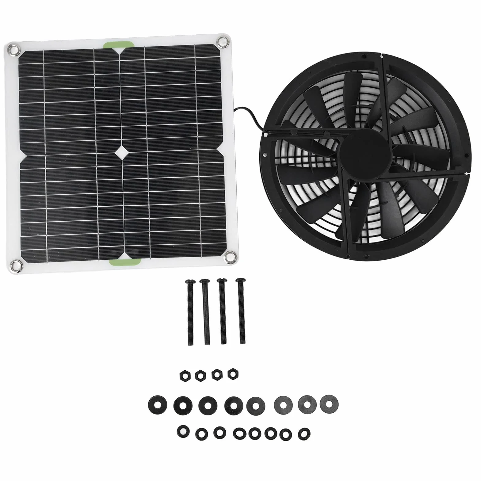 100W Solar Panel Fan Kit, Odporny Na Warunki Atmosferyczne Zasilany Energią Słoneczną Attic Ventilator, 12V 10in Panel Słoneczny Wentylator Wyciągowy